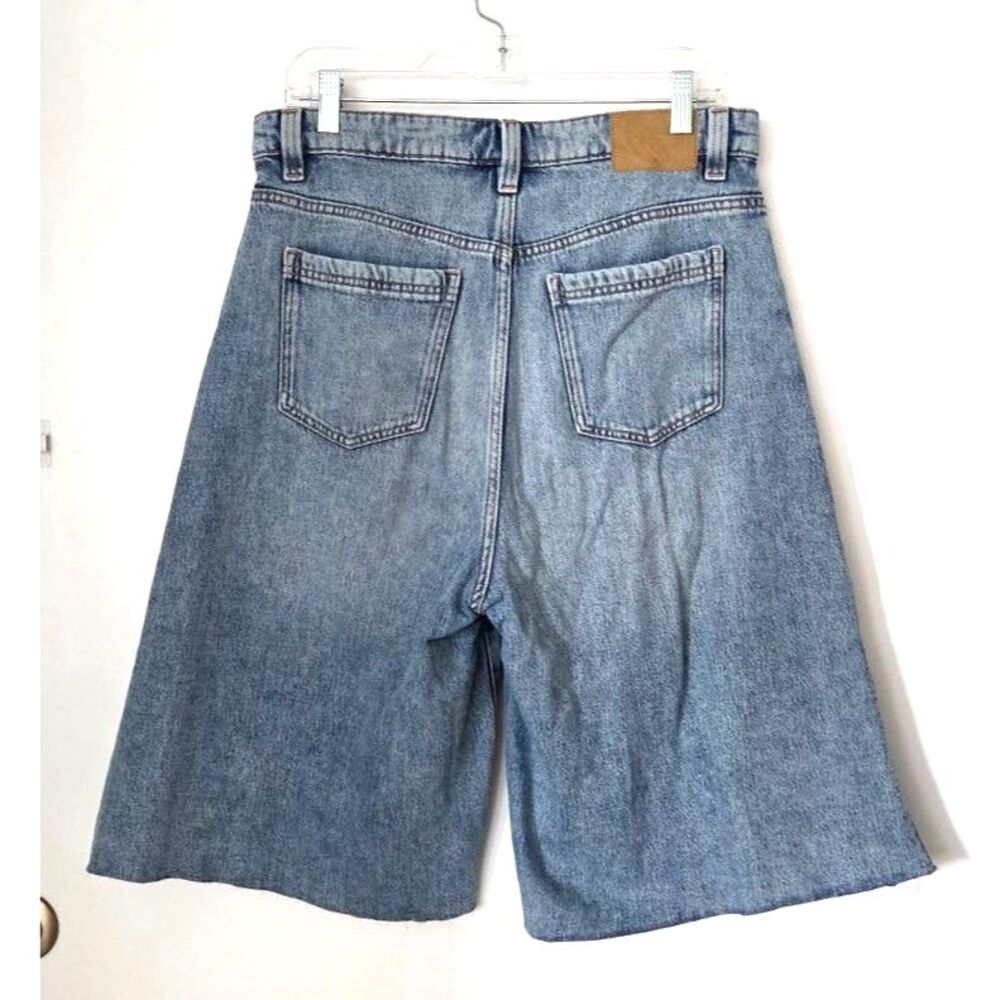 Cotton On Lyocell Wide Jort Womens Denim Bermuda Shorts Size 30 Light Wash Blue - Picture 3 of 8